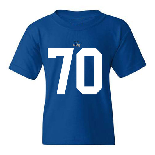 MTSU - NCAA Football : Isaac Rue - Royal Replica Shersey Youth T-Shirt