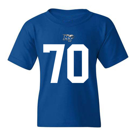 MTSU - NCAA Football : Isaac Rue - Royal Replica Shersey Youth T-Shirt
