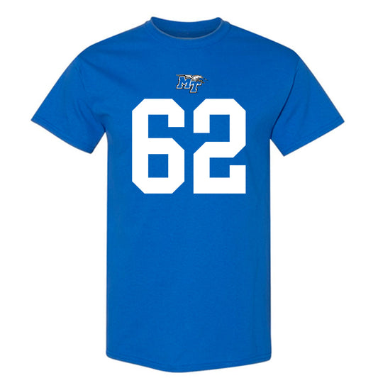 MTSU - NCAA Football : Simon Wilson - Royal Replica Shersey Short Sleeve T-Shirt