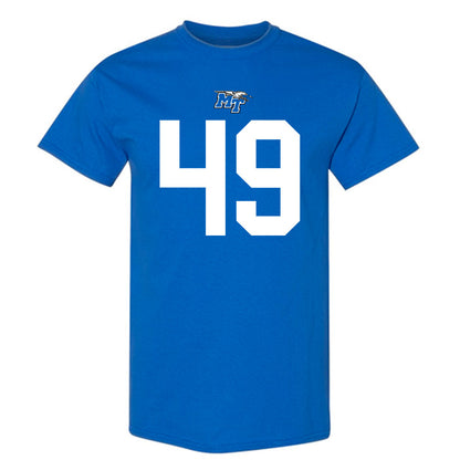 MTSU - NCAA Football : James Stewart II - Royal Replica Shersey Short Sleeve T-Shirt