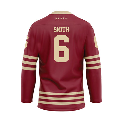 Boston College - NCAA Men's Ice Hockey : Will Smith - Maroon Ice Hockey Jersey Ice Hockey Jersey