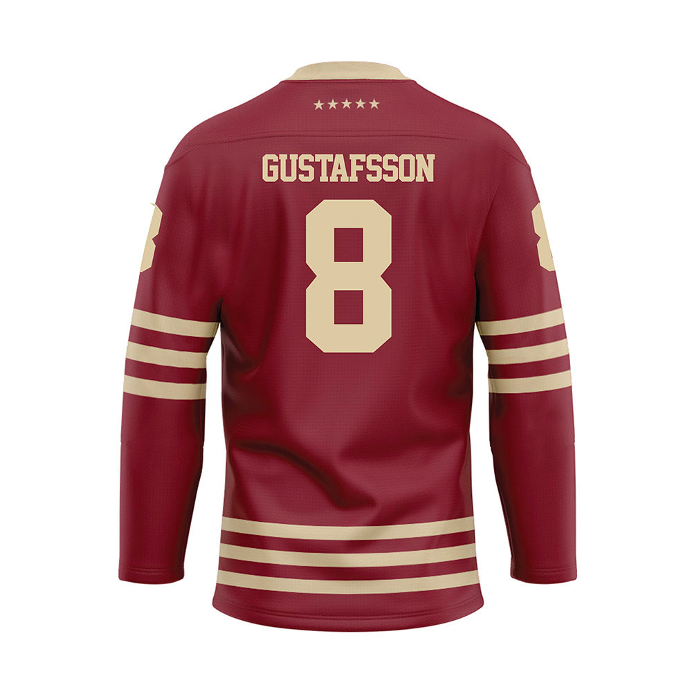 Boston College - NCAA Men's Ice Hockey : Lukas Gustafsson - Maroon Ice Hockey Jersey