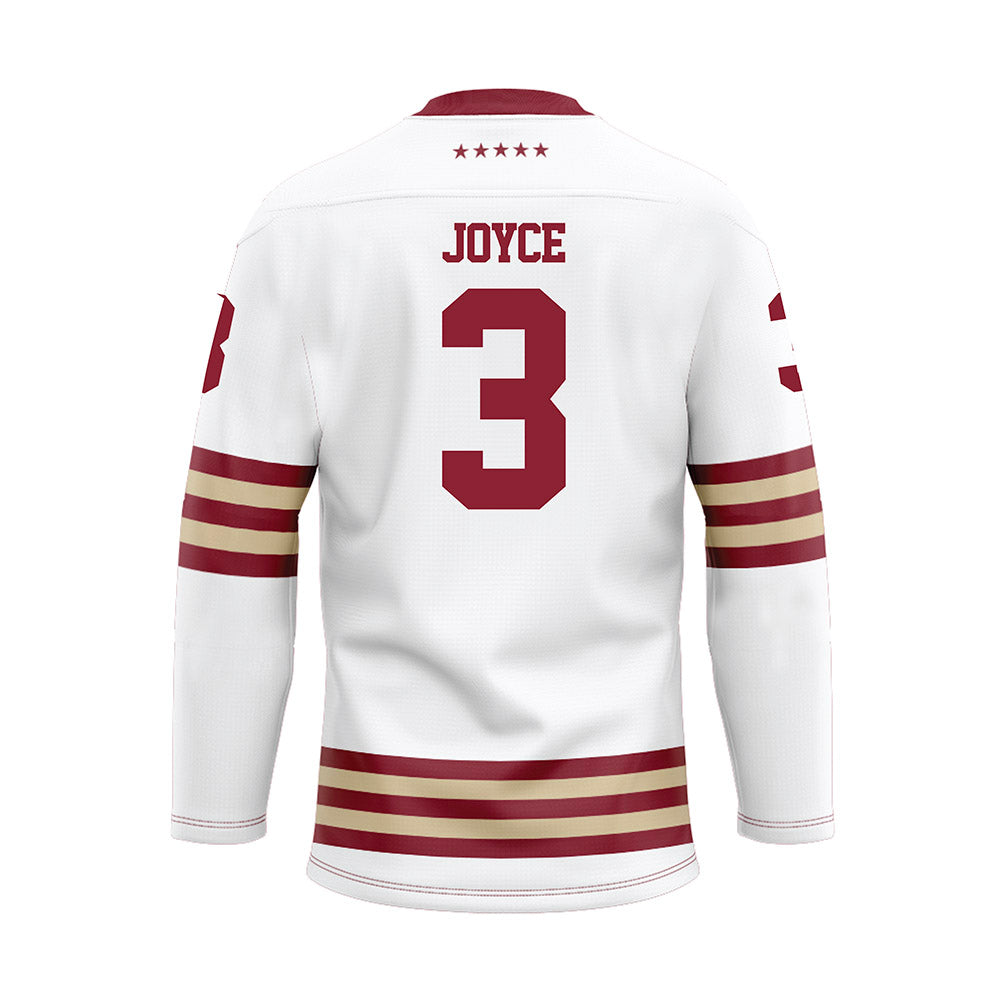 Boston College - NCAA Men's Ice Hockey : Nolan Joyce - White Ice Hockey Jersey