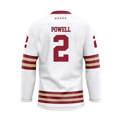 Boston College - NCAA Men's Ice Hockey : Eamon Powell - White Ice Hockey Jersey