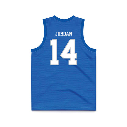 MTSU - NCAA Men's Basketball : Jalen Jordan - Blue Basketball Jersey