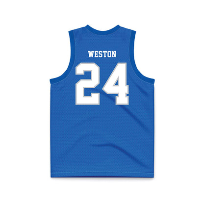 MTSU - NCAA Men's Basketball : Cam Weston - Blue Basketball Jersey