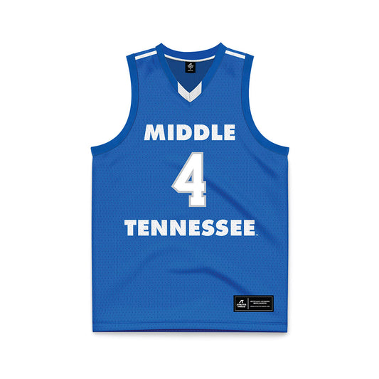 MTSU - NCAA Men's Basketball : Justin Bufford - Blue Basketball Jersey