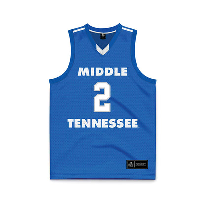 MTSU - NCAA Men's Basketball : Torey Alston - Blue Basketball Jersey