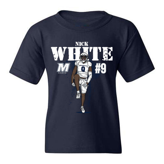 Monmouth - NCAA Football : Nicholas White - Caricature Youth T-Shirt
