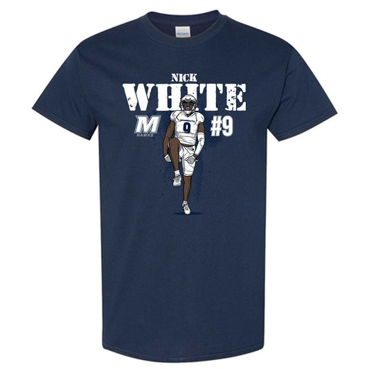 Monmouth - NCAA Football : Nicholas White - Caricature Short Sleeve T-Shirt