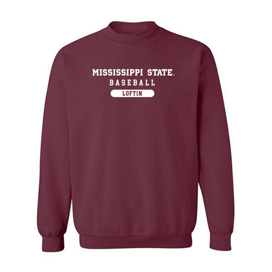 Mississippi State - NCAA Baseball : Bradley Loftin - Crewneck Sweatshirt Classic Shersey