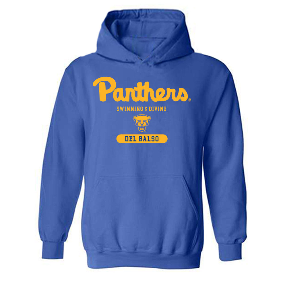 Pittsburgh - NCAA Women's Swimming & Diving : Parker Del Balso - Hooded Sweatshirt Classic Shersey