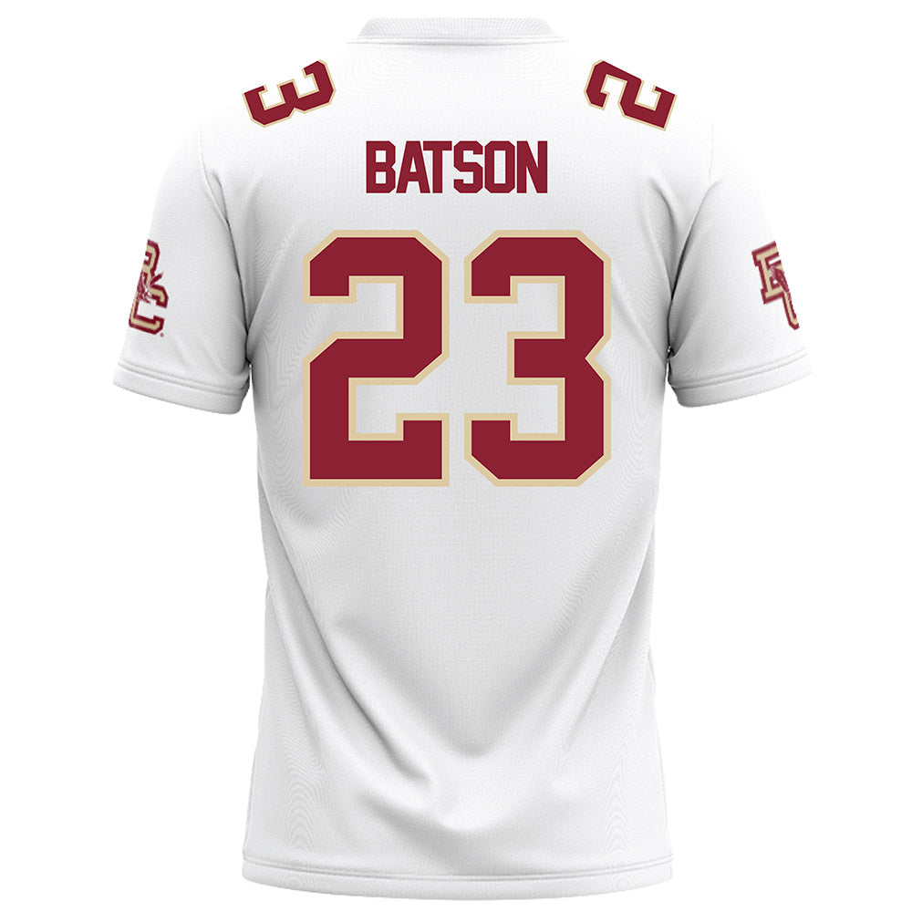Boston College - NCAA Football : Cole Batson - White Jersey