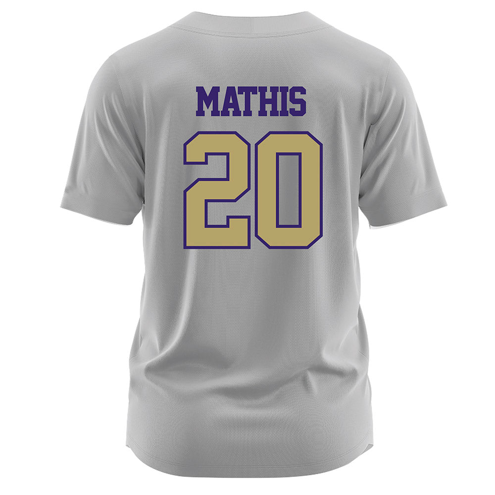 JMU - NCAA Softball : Kk Mathis - Grey Softball Jersey