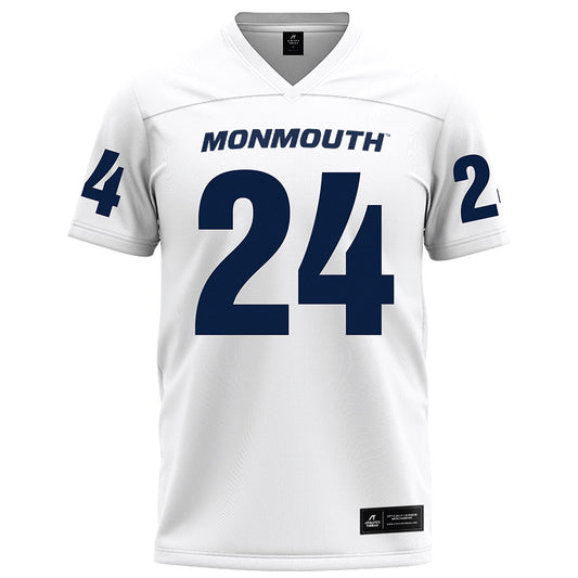 Monmouth - NCAA Football : John England - White Jersey