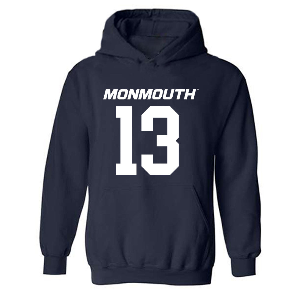 Monmouth - NCAA Football : Enzo Arjona - Replica Shersey Hooded Sweatshirt