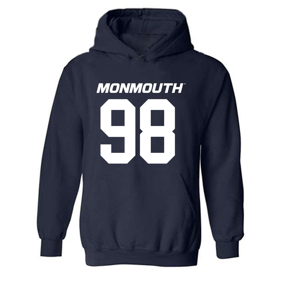 Monmouth - NCAA Football : Logan Barnes - Replica Shersey Hooded Sweatshirt
