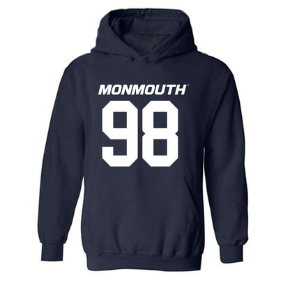 Monmouth - NCAA Football : Logan Barnes - Replica Shersey Hooded Sweatshirt
