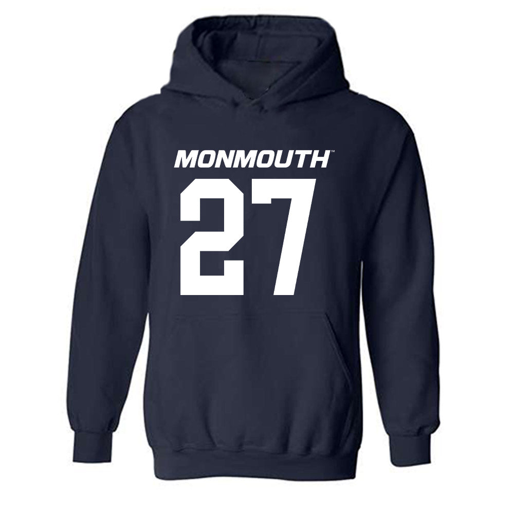 Monmouth - NCAA Football : Justin Nyers - Replica Shersey Hooded Sweatshirt