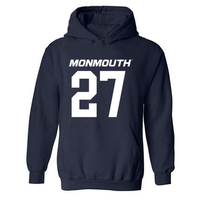 Monmouth - NCAA Football : Justin Nyers - Replica Shersey Hooded Sweatshirt