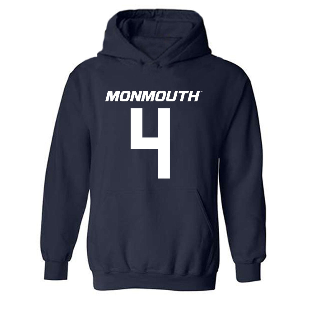 Monmouth - NCAA Football : Remi Johnson - Replica Shersey Hooded Sweatshirt