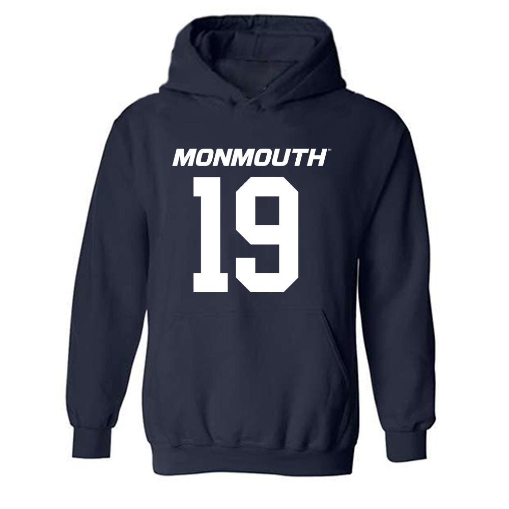 Monmouth - NCAA Football : Owen Bill - Replica Shersey Hooded Sweatshirt
