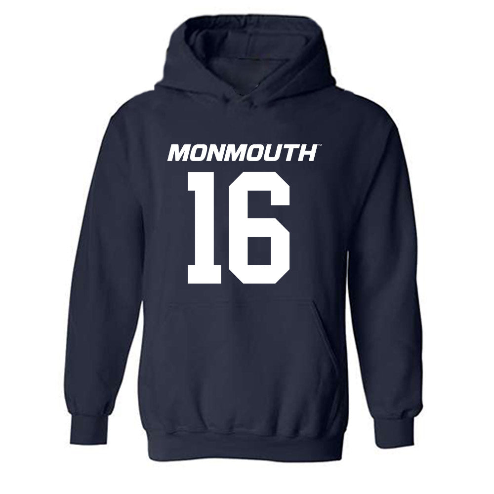 Monmouth - NCAA Football : Jaylen Dotson - Replica Shersey Hooded Sweatshirt