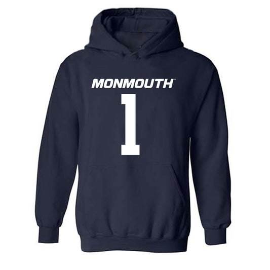 Monmouth - NCAA Football : Edwin Morales III - Replica Shersey Hooded Sweatshirt