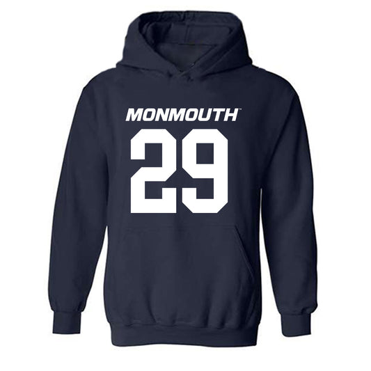 Monmouth - NCAA Football : Austin Castorina - Replica Shersey Hooded Sweatshirt