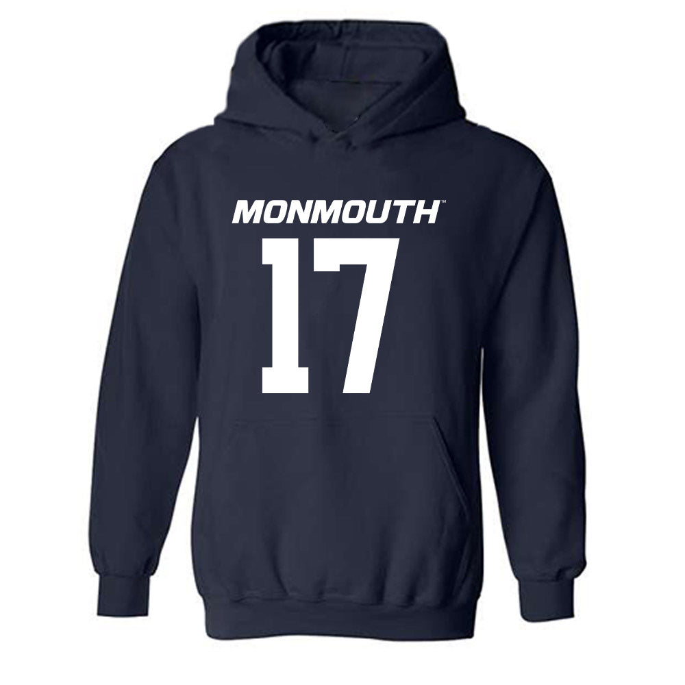 Monmouth - NCAA Football : Nate Maiers - Replica Shersey Hooded Sweatshirt