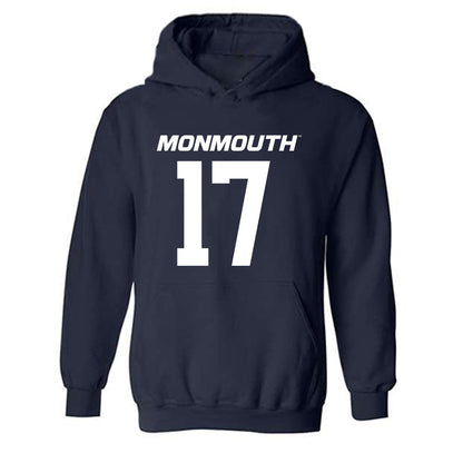 Monmouth - NCAA Football : Nate Maiers - Replica Shersey Hooded Sweatshirt
