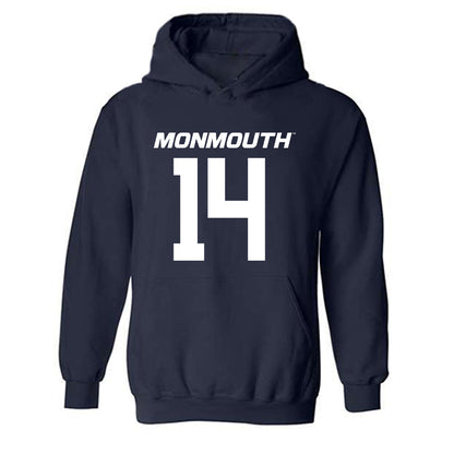 Monmouth - NCAA Football : Christian Solino - Replica Shersey Hooded Sweatshirt