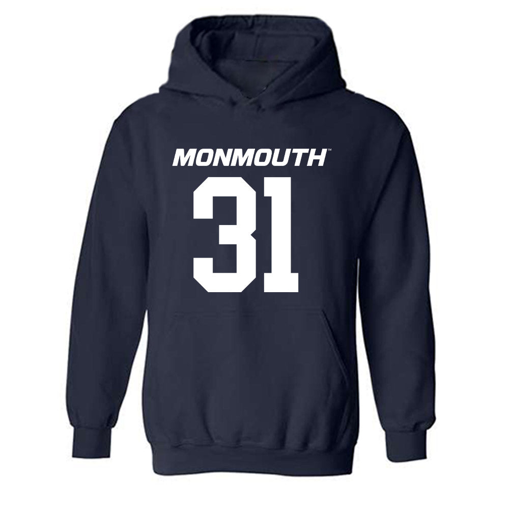 Monmouth - NCAA Football : Dana Johnson - Replica Shersey Hooded Sweatshirt