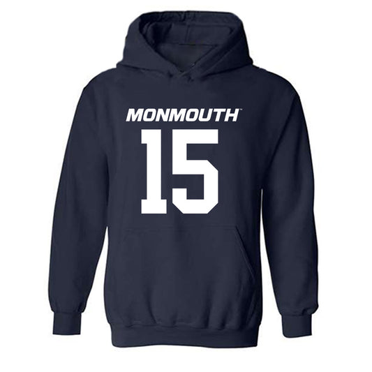 Monmouth - NCAA Football : Will Silverman - Replica Shersey Hooded Sweatshirt