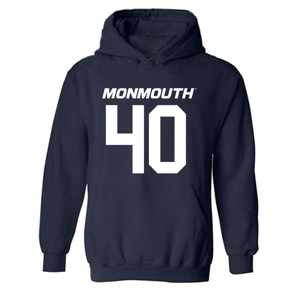 Monmouth - NCAA Football : Damir McCrary - Replica Shersey Hooded Sweatshirt