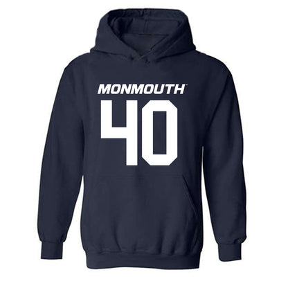 Monmouth - NCAA Football : Damir McCrary - Replica Shersey Hooded Sweatshirt