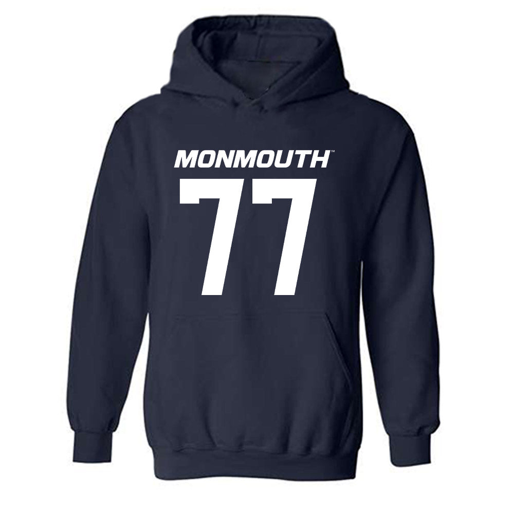 Monmouth - NCAA Football : Jordan Hall - Replica Shersey Hooded Sweatshirt