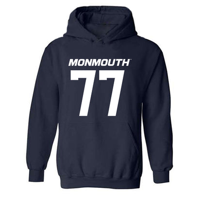 Monmouth - NCAA Football : Jordan Hall - Replica Shersey Hooded Sweatshirt