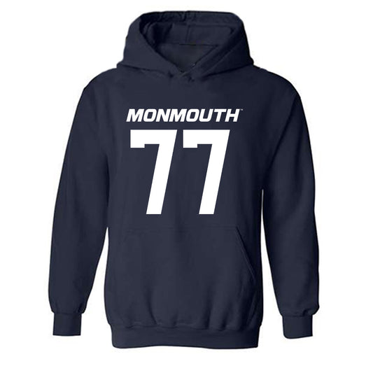 Monmouth - NCAA Football : Jordan Hall - Replica Shersey Hooded Sweatshirt