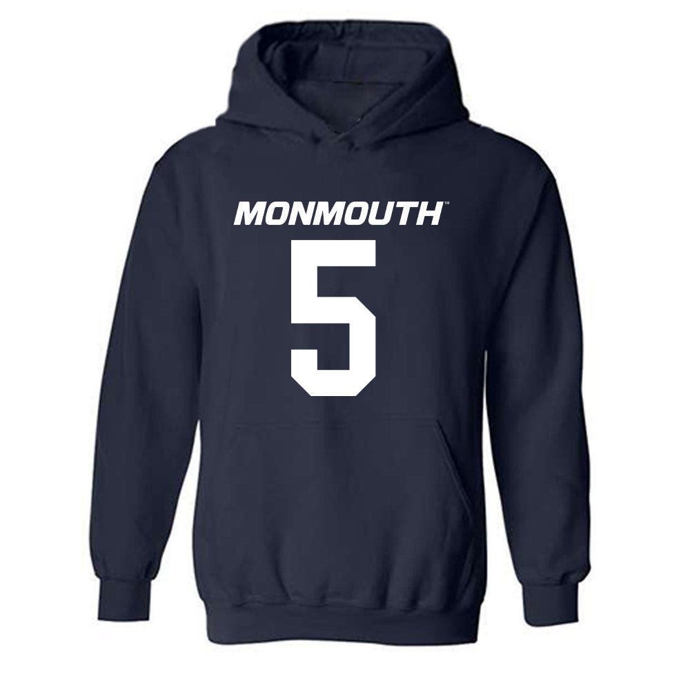 Monmouth - NCAA Football : Dymere Miller - Replica Shersey Hooded Sweatshirt