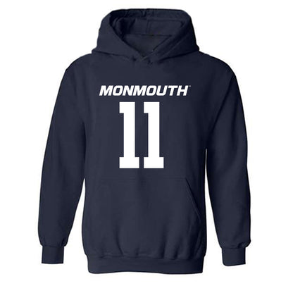 Monmouth - NCAA Football : Zack Hios - Replica Shersey Hooded Sweatshirt