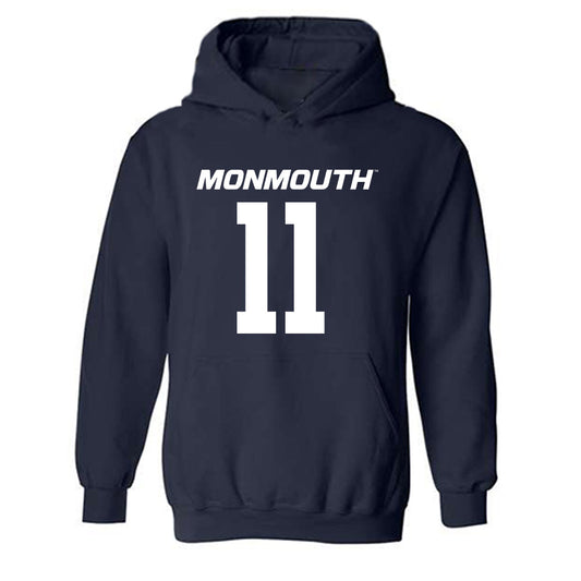 Monmouth - NCAA Football : Zack Hios - Replica Shersey Hooded Sweatshirt