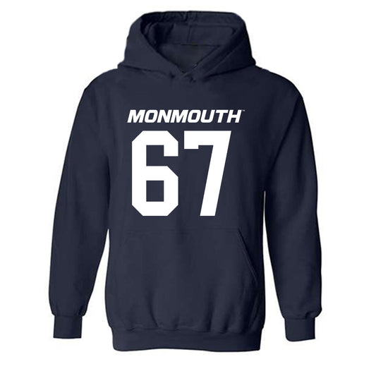 Monmouth - NCAA Football : Stephen Reutlinger - Replica Shersey Hooded Sweatshirt
