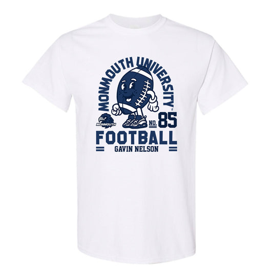 Monmouth - NCAA Football : Gavin Nelson - White Fashion Short Sleeve T-Shirt