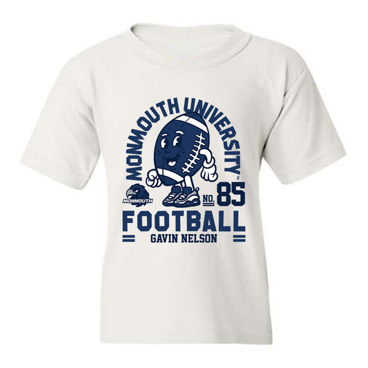 Monmouth - NCAA Football : Gavin Nelson - White Fashion Youth T-Shirt