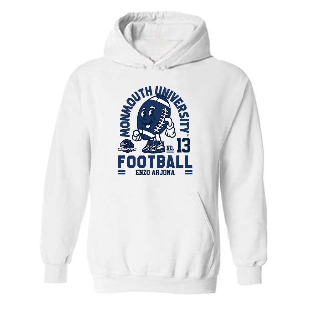 Monmouth - NCAA Football : Enzo Arjona - Fashion Shersey Hooded Sweatshirt