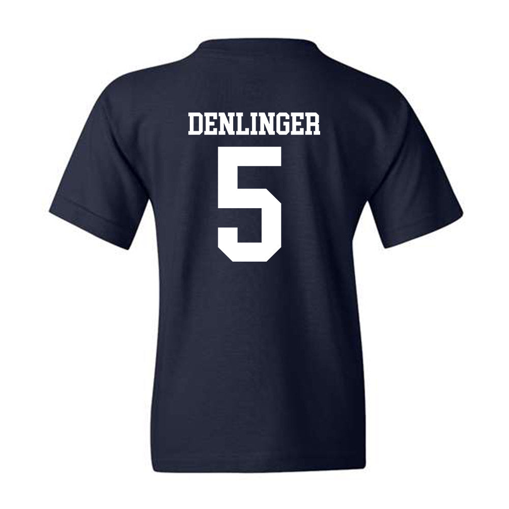 Monmouth - NCAA Baseball : Austin Denlinger - Midnight Blue Replica Youth T-Shirt
