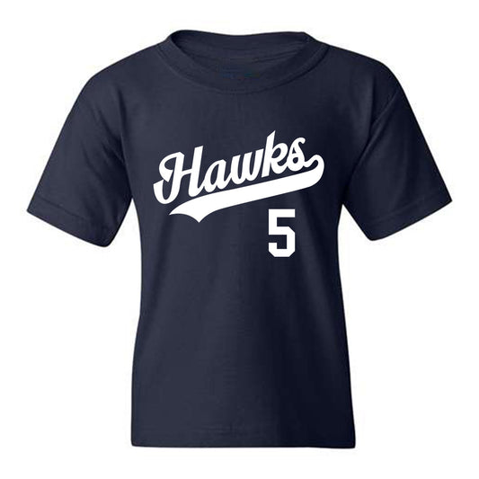 Monmouth - NCAA Baseball : Austin Denlinger - Midnight Blue Replica Youth T-Shirt