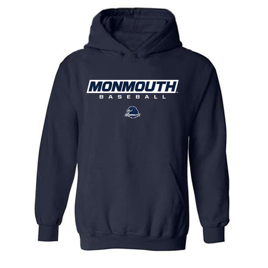 Monmouth - NCAA Baseball : Austin Denlinger - Midnight Blue Classic Hooded Sweatshirt
