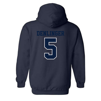 Monmouth - NCAA Baseball : Austin Denlinger - Grey Sports Hooded Sweatshirt